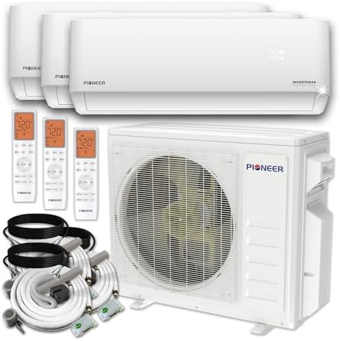 Triple Split 27000 BTU 2.25-Ton Quantum Ultra Wi-Fi 24 SEER2 Energy-Star Multi (3) Zone Wall Mount Air Conditioner Heat Pump 230-Volt