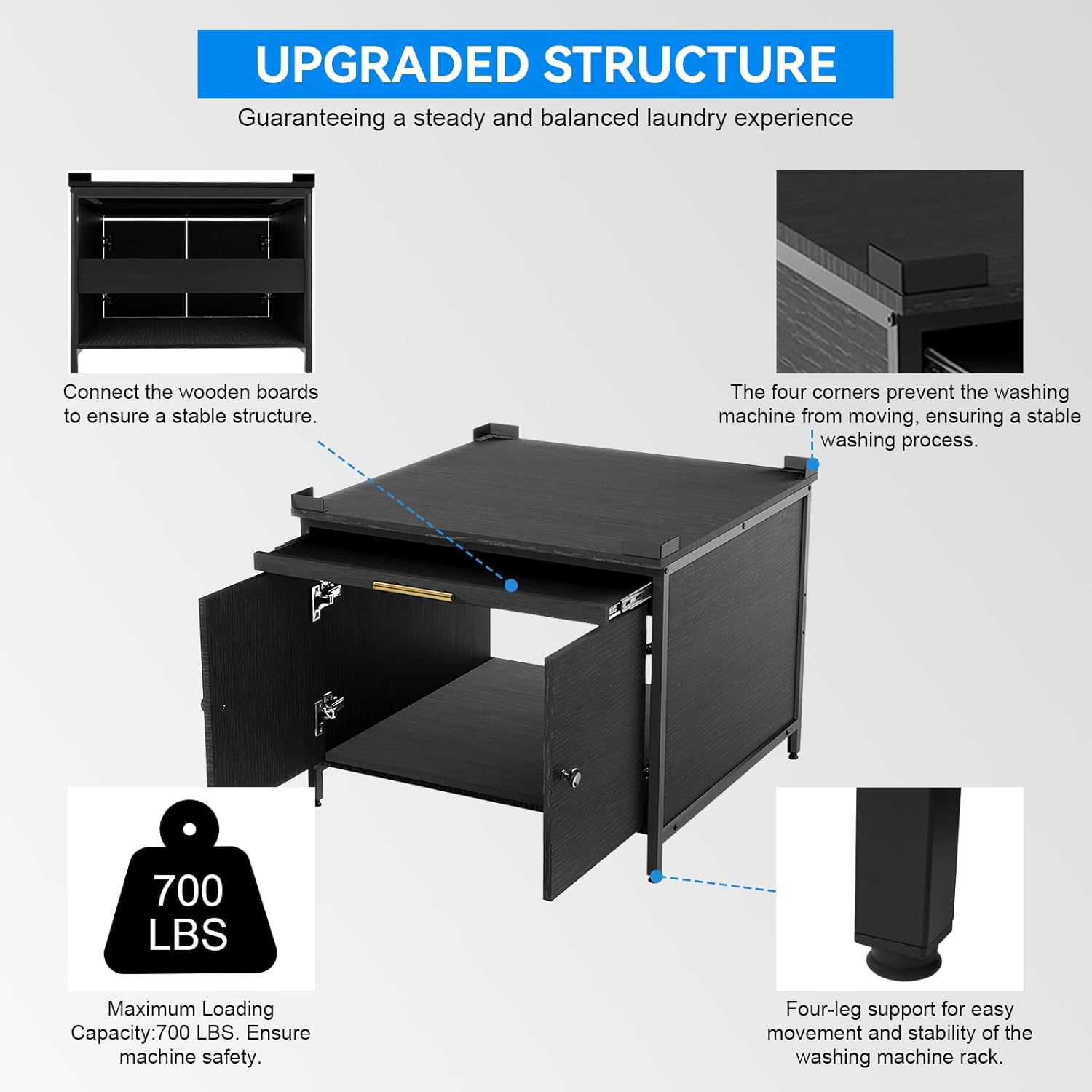 Laundry Pedestal for Washer and Dryer, 24