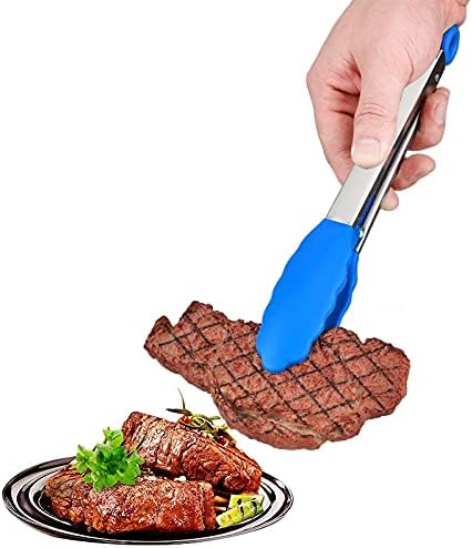 Cooking Tongs 1 PCS Silicone BBQ Grilling Tong Salad Bread Serving Non-Stick Kitchen Barbecue