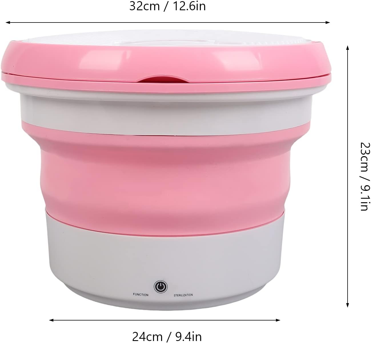 Portable Washing Machine, Ozone Cleaning Underwear Washer Mini Folding Washing Machine Foldable Bucket Washer Compact Laundry Machine for Baby Clothes, Small Items, Camping, Travel(#1)