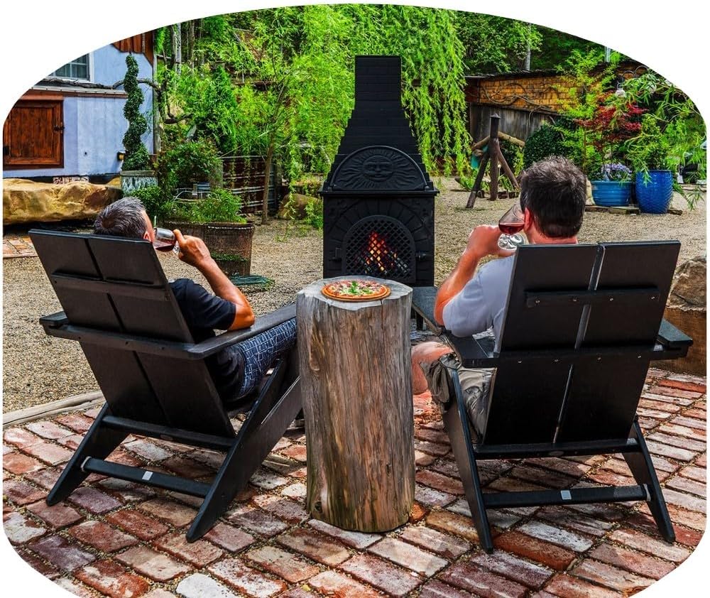 The Blue Rooster Casita Grill Chiminea Outdoor Fireplace Wood Burning Firepit and Pizza Oven