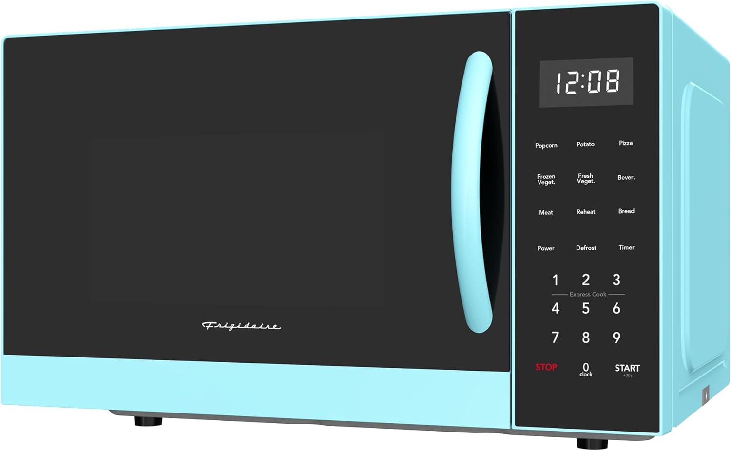 FRIGIDAIRE 0.9-Cubic Feet Microwave Oven with Oversized Display, Blue