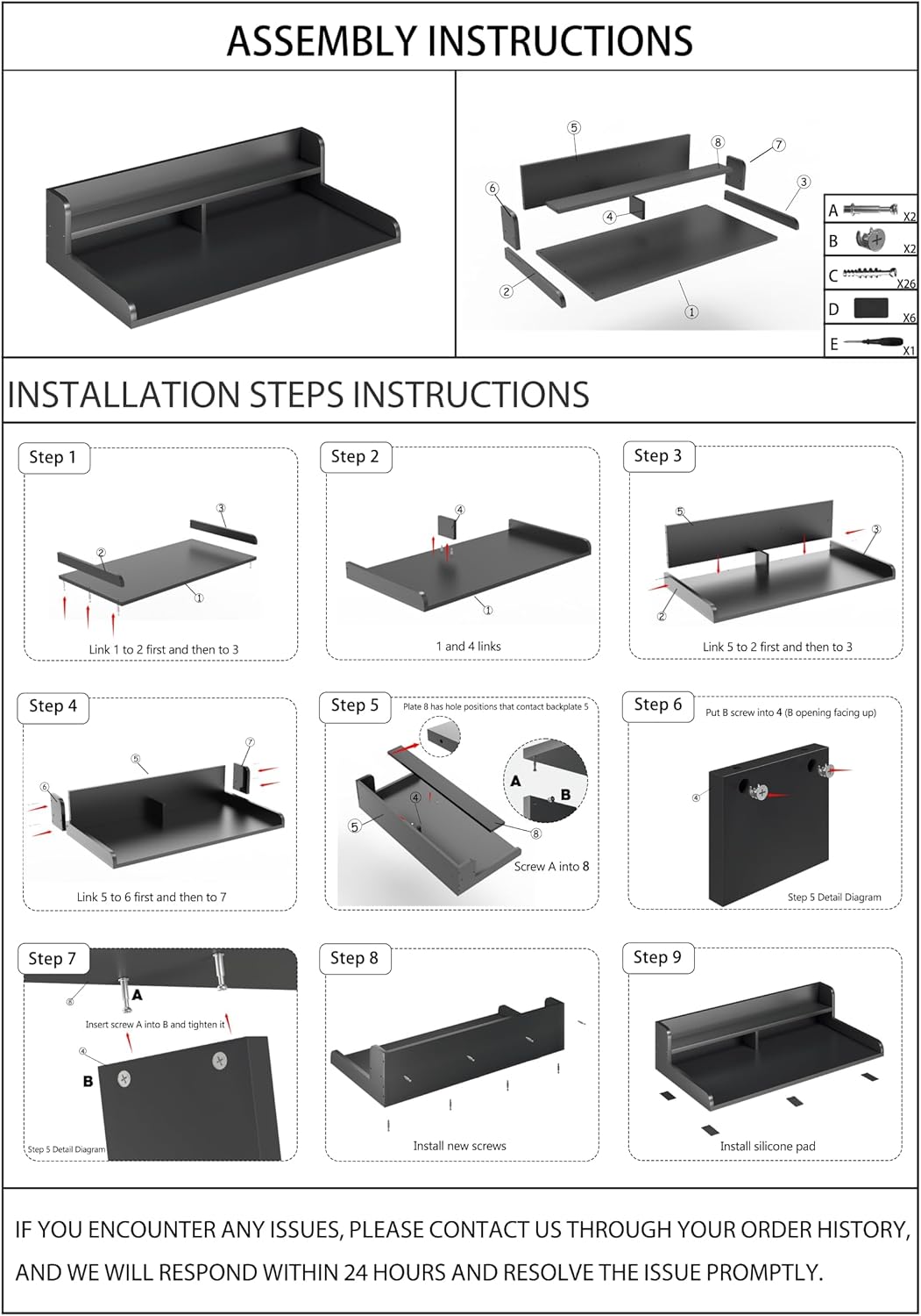 2-Tier Washer Dryer Countertop with 2.75
