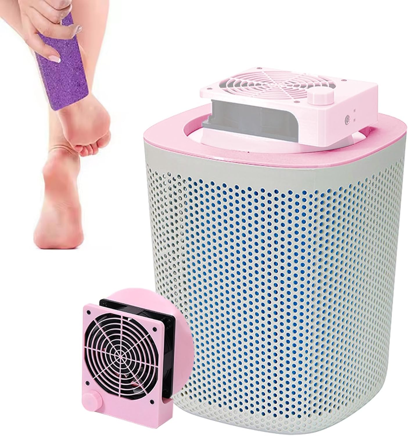 Electric Nail Vacuum Cleaner - Compact Powerful Vacuum with 3600RPM Strong Suction, 3-Speed Control, Quiet Fan for Home Salon Beginners