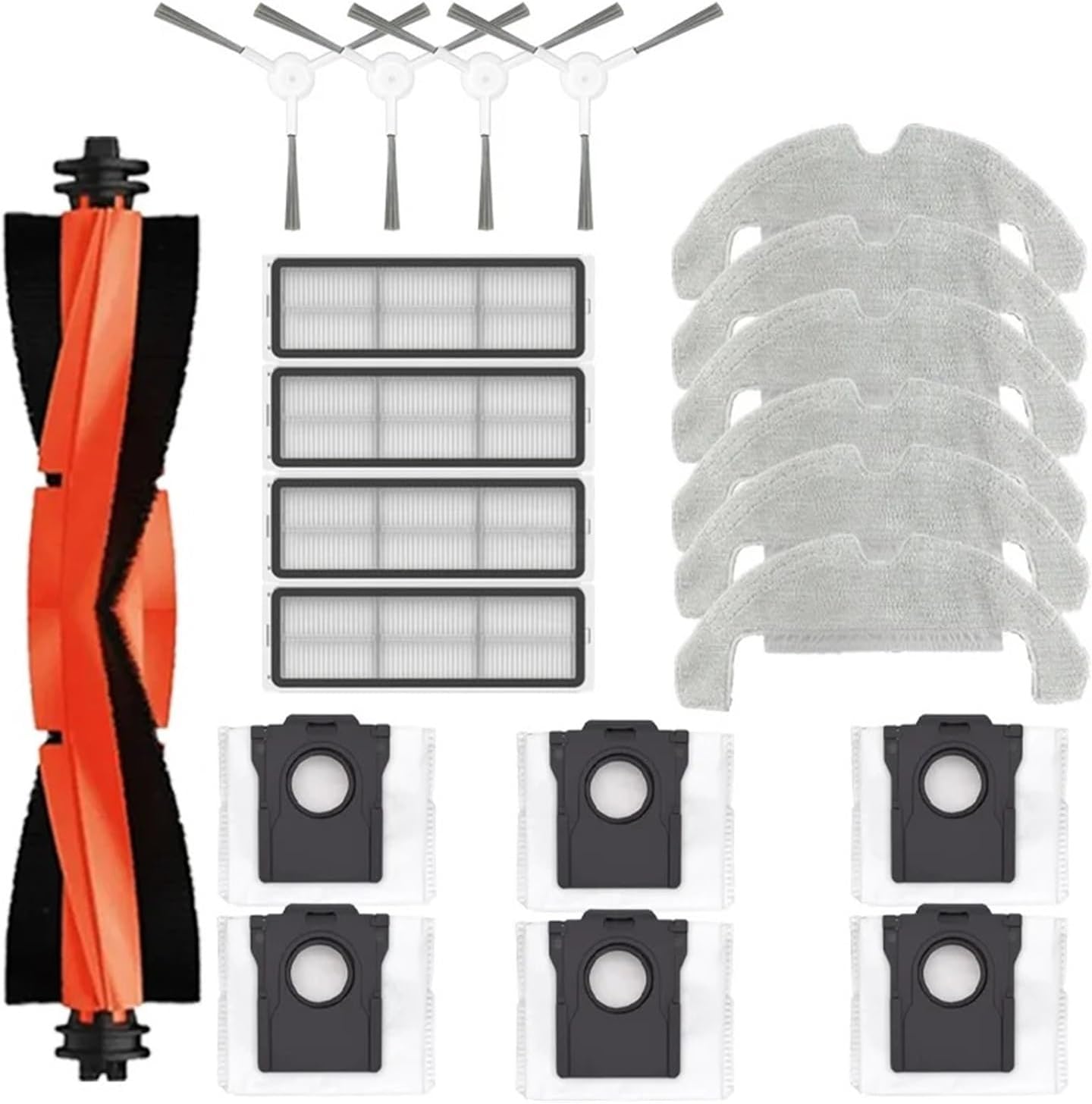 Compatible for Dreame D10 Plus Gen 2 / RLD32GD Robot Vacuum Spare Parts Main Brush Side Brush Accessories Dust Bag Hepa Filter Mop Cloth(19)