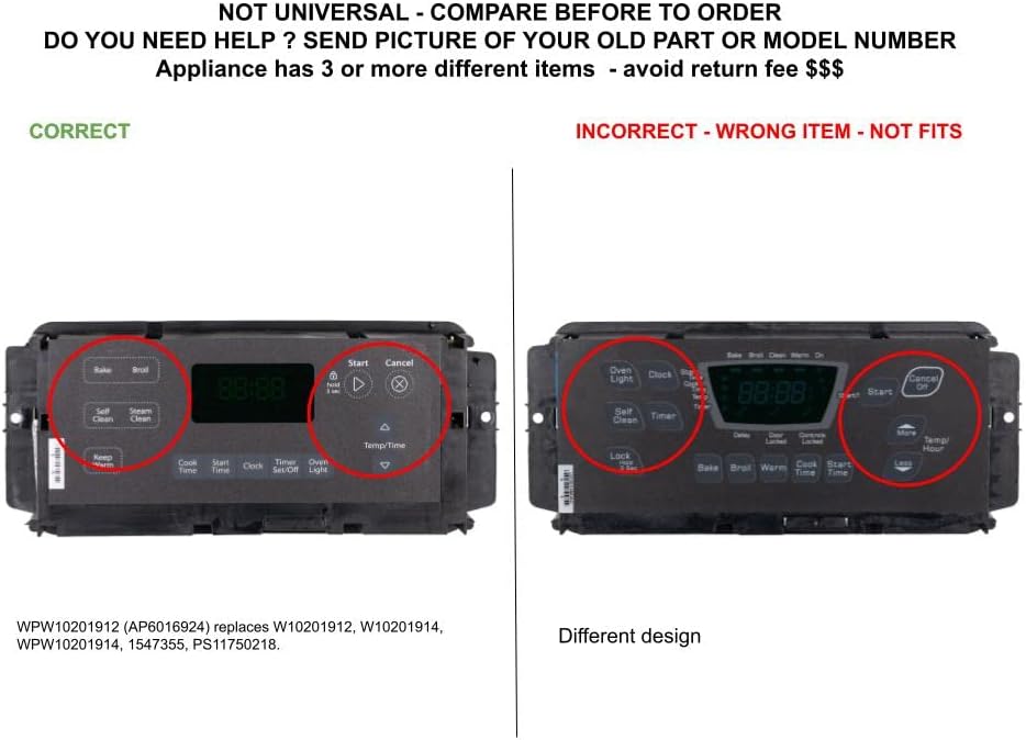 GLOB PRO SOLUTIONS 1547355 CKD3479 Oven Control Board