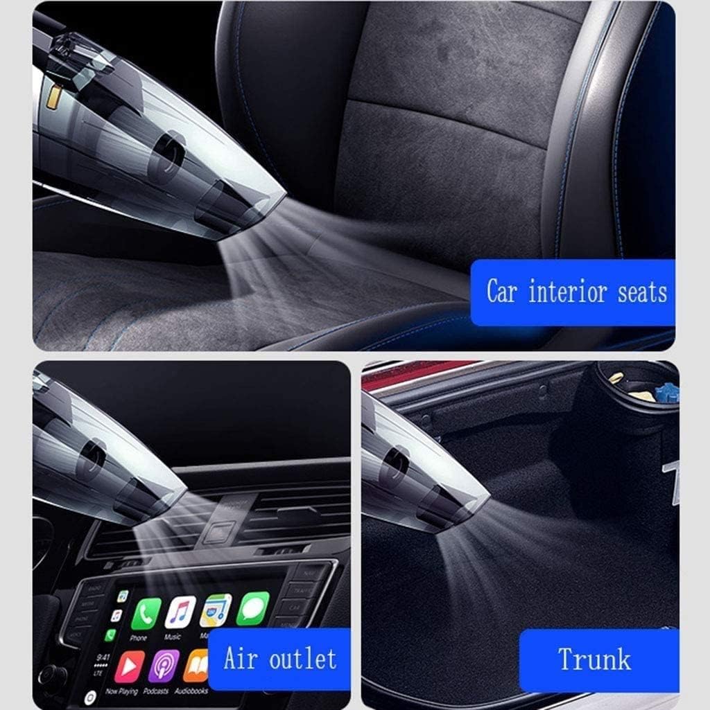 Car Vacuum Cleaner - LED Light, Vacuum Handheld, 5500PA Power Vacuum Cleaner Wet/Dry Noise Reduction Portable Vacuum Cleaner Quick Charge Household and Car Vacuum Cleaner