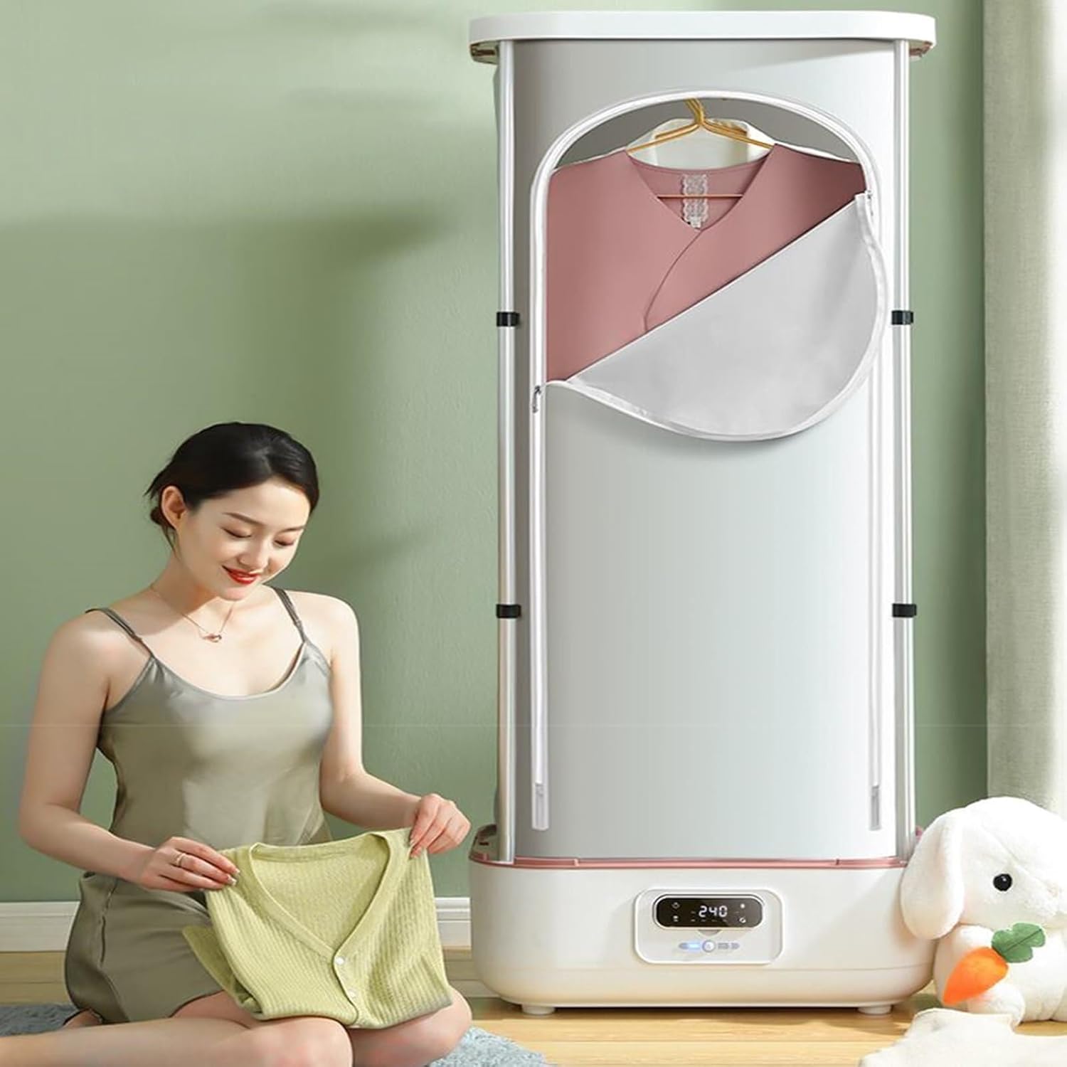 Portable Clothes Dryer With Drying Bag – 900W Quick-Dry Foldable Laundry Dryer For Home Apartment RV Travel