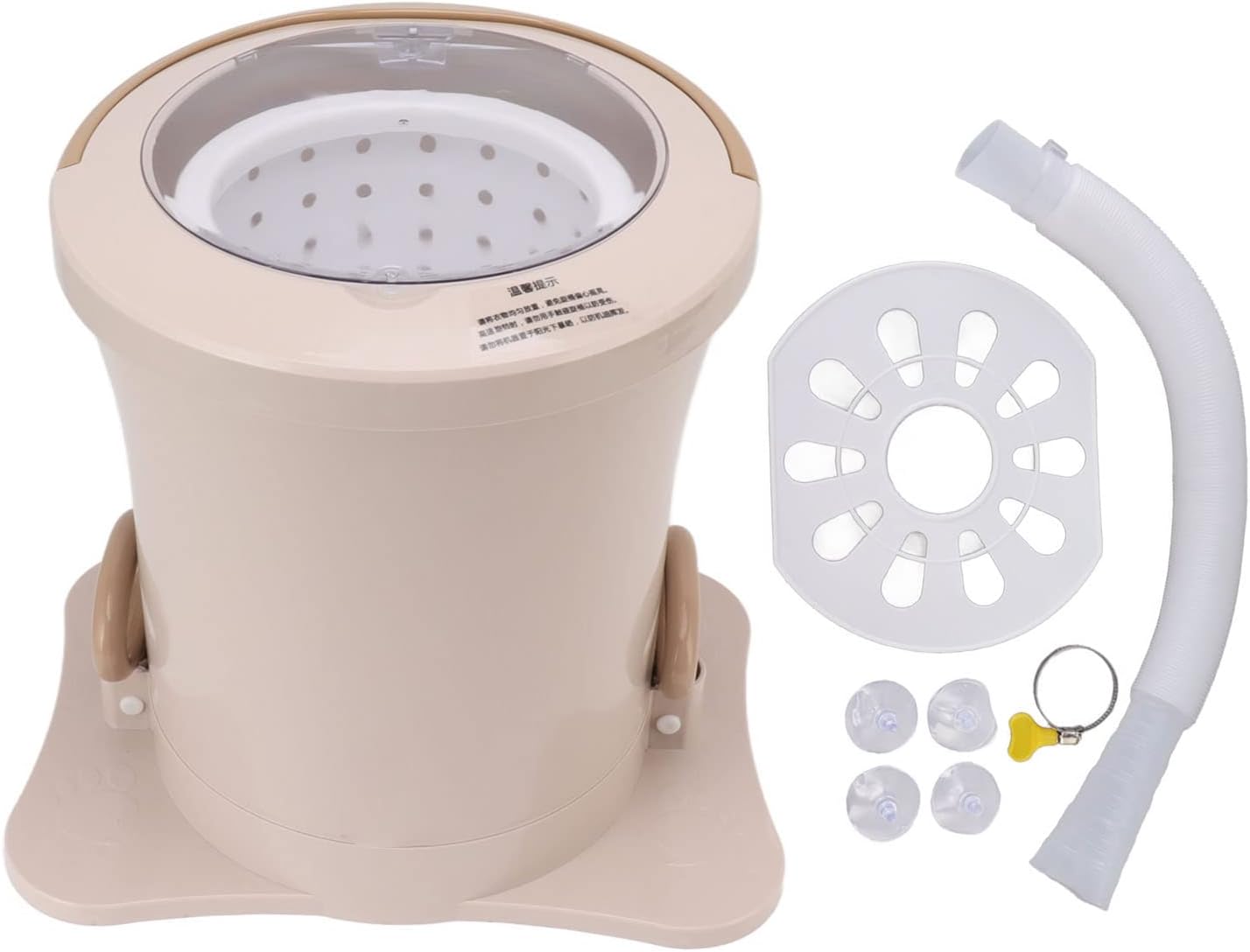 TOPINCN Mini Washing Machine, Portable Dehydrator Mini Small Portable Washer Washing Machin for Apartment, Dorm, Camping, Travel Laundry (Apricot)