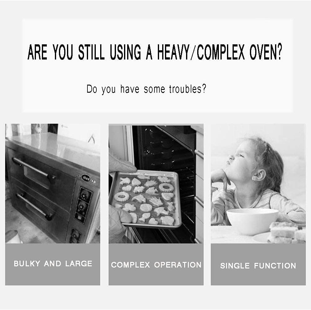 oven mini oven air fryer oven 12L Mini Oven, Convection Countertop Toaster Oven Small Electric Oven Multi-Layer Oven Stainless Steel Air Fryer Toaster Oven Air Fryer,