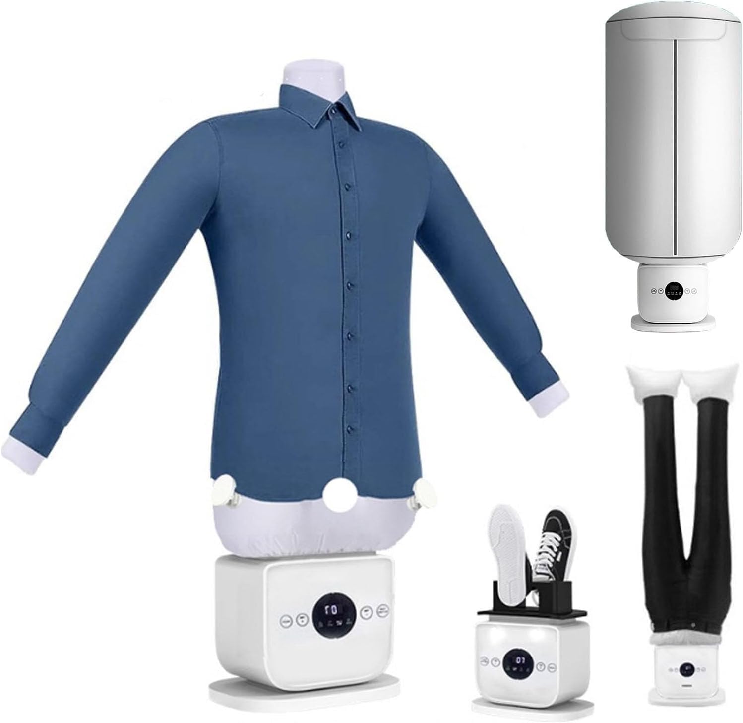 Automatic Ironing Machine for Shirts & Pants,Portable Hot Air Dryer & Iron,8 Minutes Quick Ironed Dry,Adjustable Heat & Timer