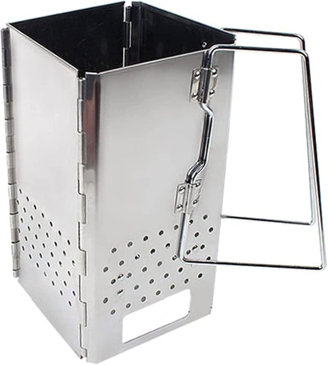 Rapid Charcoal Chimney Starter, Foldable Charcoal Chimney Starter Set, Portable Stainless Steel Charcoal Starter, for Outdoor Lawn and Patio