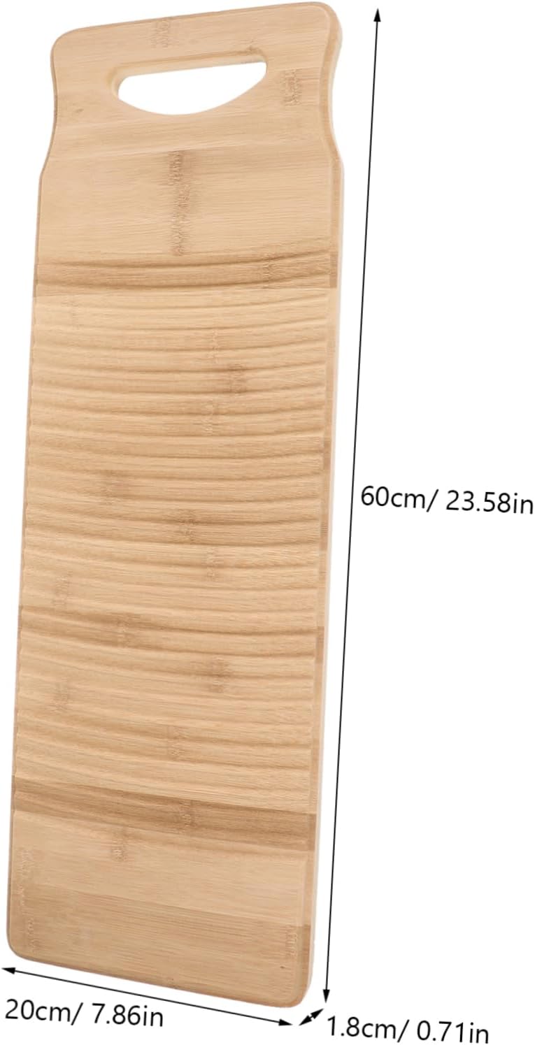 Natural Bamboo Laundry Washboard Hand Washing Board Smooth Surface for Home Use