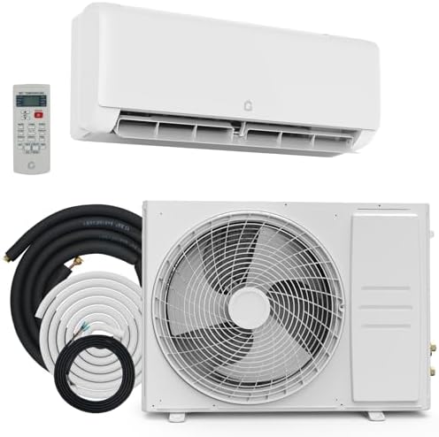 24000 Btu Mini Split AC Heating System, Wifi Enabled Mini Split Air Conditioner with 19 SEER2 Inverter, Heat Pump, 208-230V for Rooms Up to 1500 Sq. Ft, White