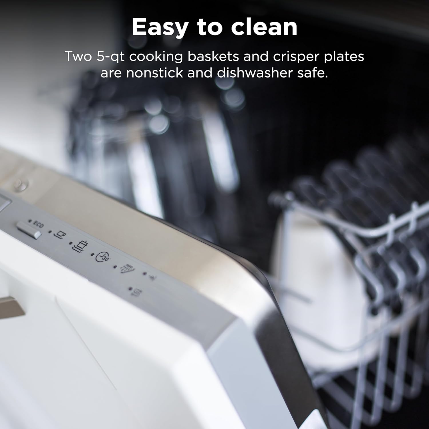 Ninja DZ550 Foodi 10 Quart 6-in-1 DualZone Smart XL Air Fryer with 2 Independent Baskets, Smart Cook Thermometer for Perfect Doneness, Match Cook & Smart Finish to Roast, Dehydrate & More, BLACK