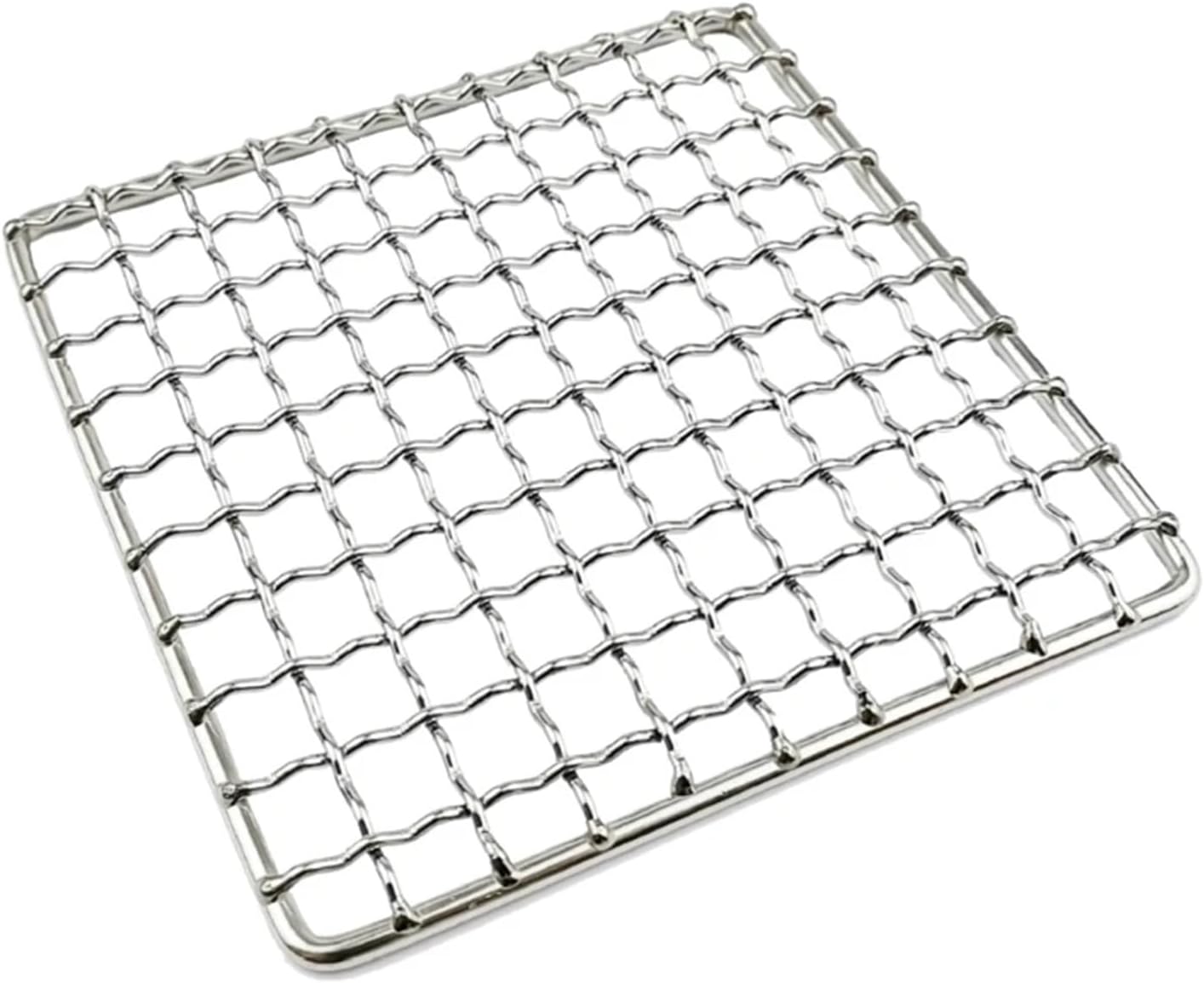 BBQ Grill Grate, BBQ Grill Mesh, Stainless Steel Pot Rack Barbecue Grill Grate Mesh Pads Portable Outdoor Firewood- Rack Camping Stove Accessories