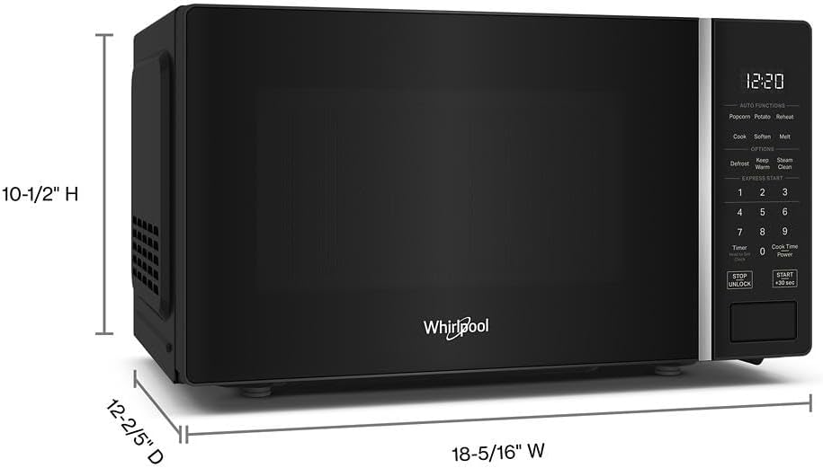 0.7 cu. ft. Black Countertop Microwave With Steam Clean - 700 watt