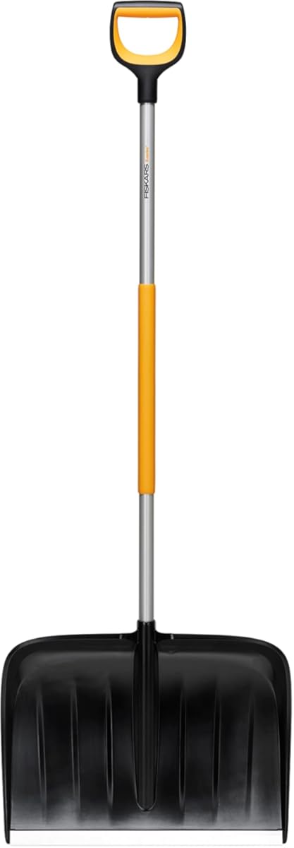 Fiskars Snow Plough for Large Amounts of Snow, X-Series, Length: 153.5 cm, Aluminium/Polymer, Black/Orange/Grey, 1057178
