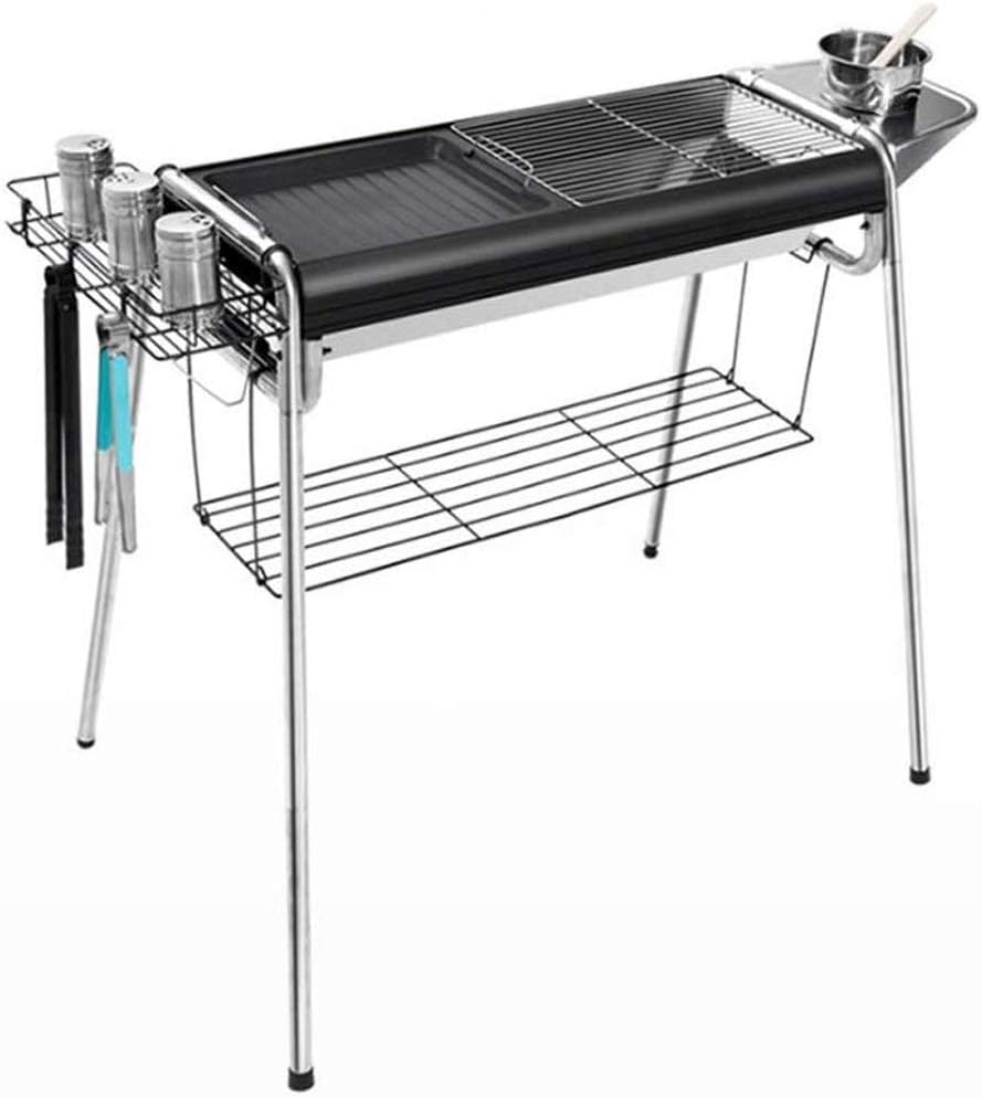 Barbecue Grill Thick Large Barbecue Rack, Outdoor Household Charcoal Barbecue Tools, Camping Backpack, Picnic, Party Activities 73 85 34 cm