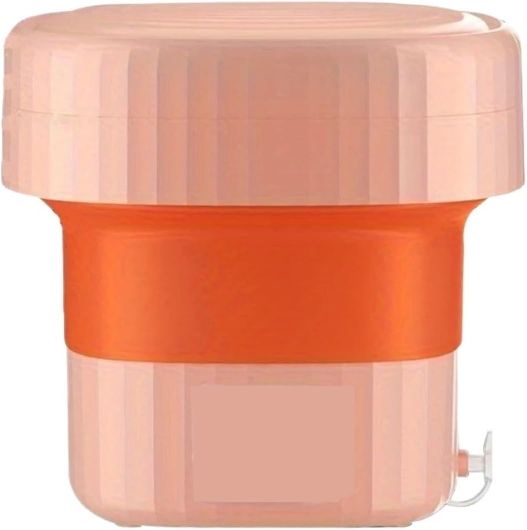 Compact Laundry. Folding Washing Machine, Multifunctional Socks Washing Machine, Small Dormitory Travel Outdoor Portable .Portable(Pink)