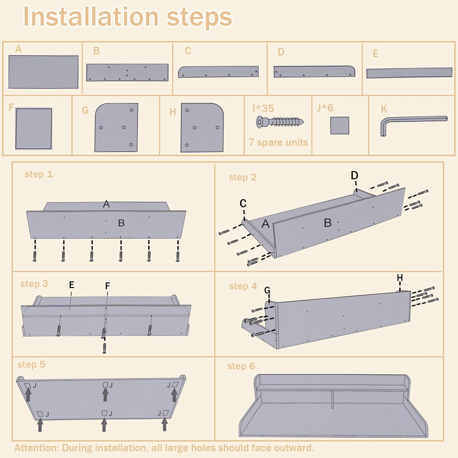 Washer and Dryer Countertop, 2 Tier Laundry Room Wood Countertop with 6*Anti-Slip Mats, Laundry Topper for Washer and Dryer for Folding Clothes, 54