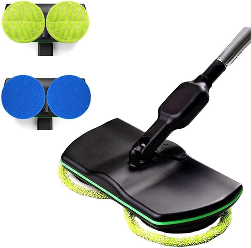 Cordless Electric Mop,Floor Scrubber and Polisher Machine,Spinning Cleaner Vacuum,Electric Mops for Floor Cleaning,Floor Buffer Polisher for Home with Replacement Pad