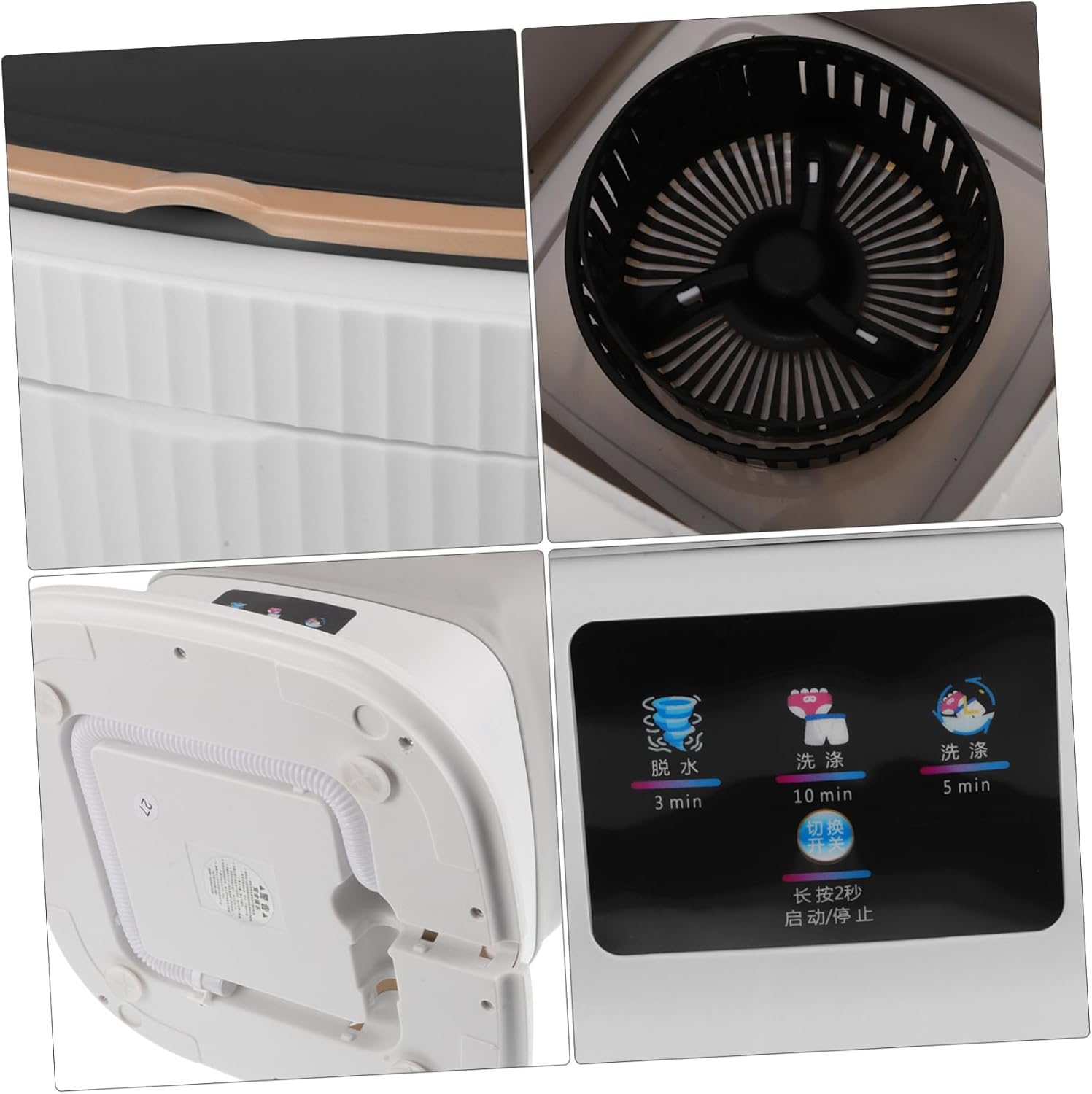 TEHAUX Portable Mini Washing Machine Washer Spinner for Clothes Underclothes and Laundry Apartments Rvs and Travel