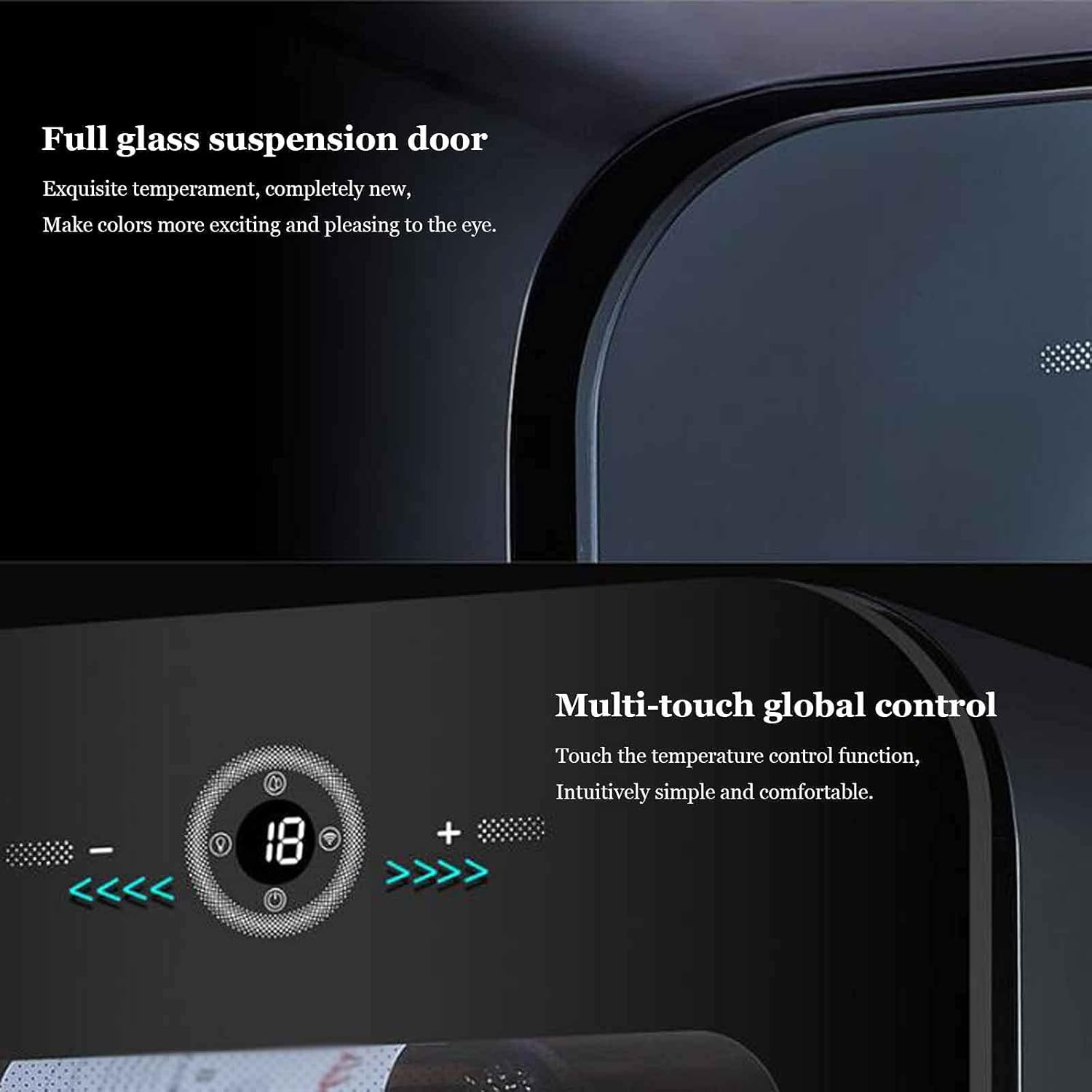 Wine Cooler,Beverage Refrigerator Cooler Constant Temperature Moisturizing Mini Fridge Ultra-thin Compressor Fridge Perfect for Home Bar Office Can Hold 22 Bottles Of Red Wine