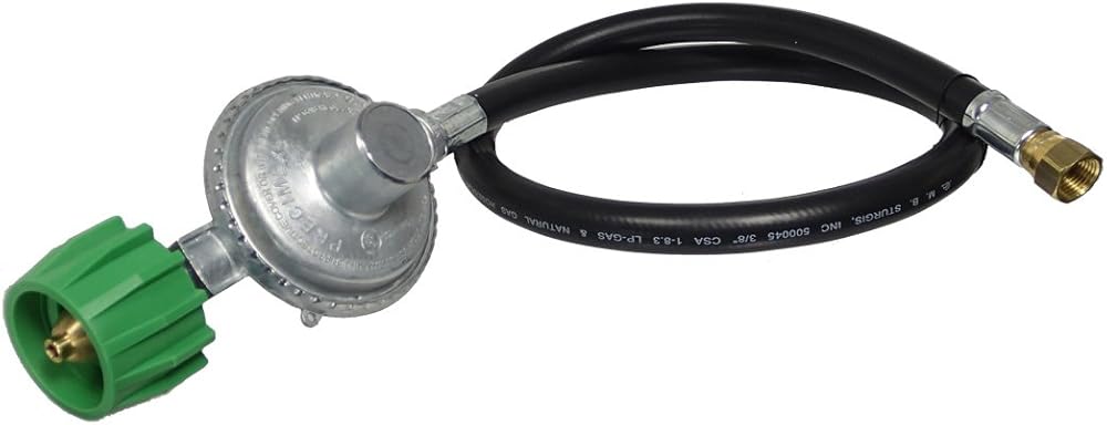High BTU Propane Gas Grill Hose & Regulator (120 Inches)