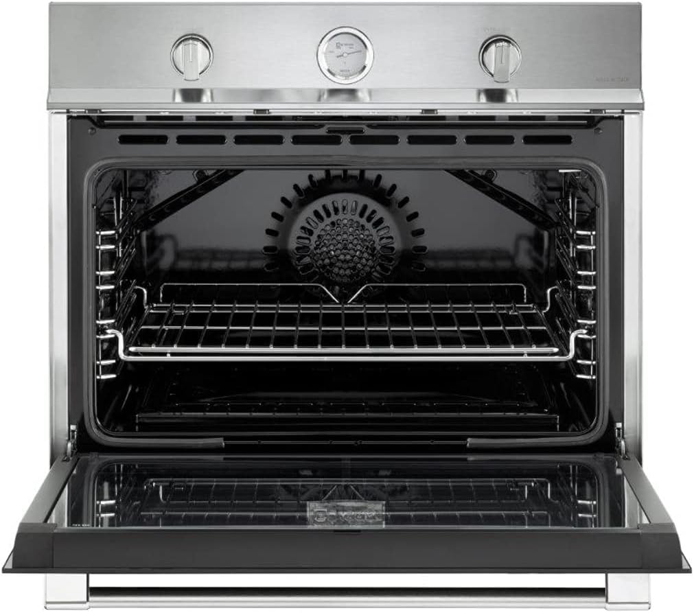 Verona VEBIG30NSS 30 inch Built-In Gas Single Wall Oven with 3.5 cu. ft. Capacity, Convection in Stainless Steel