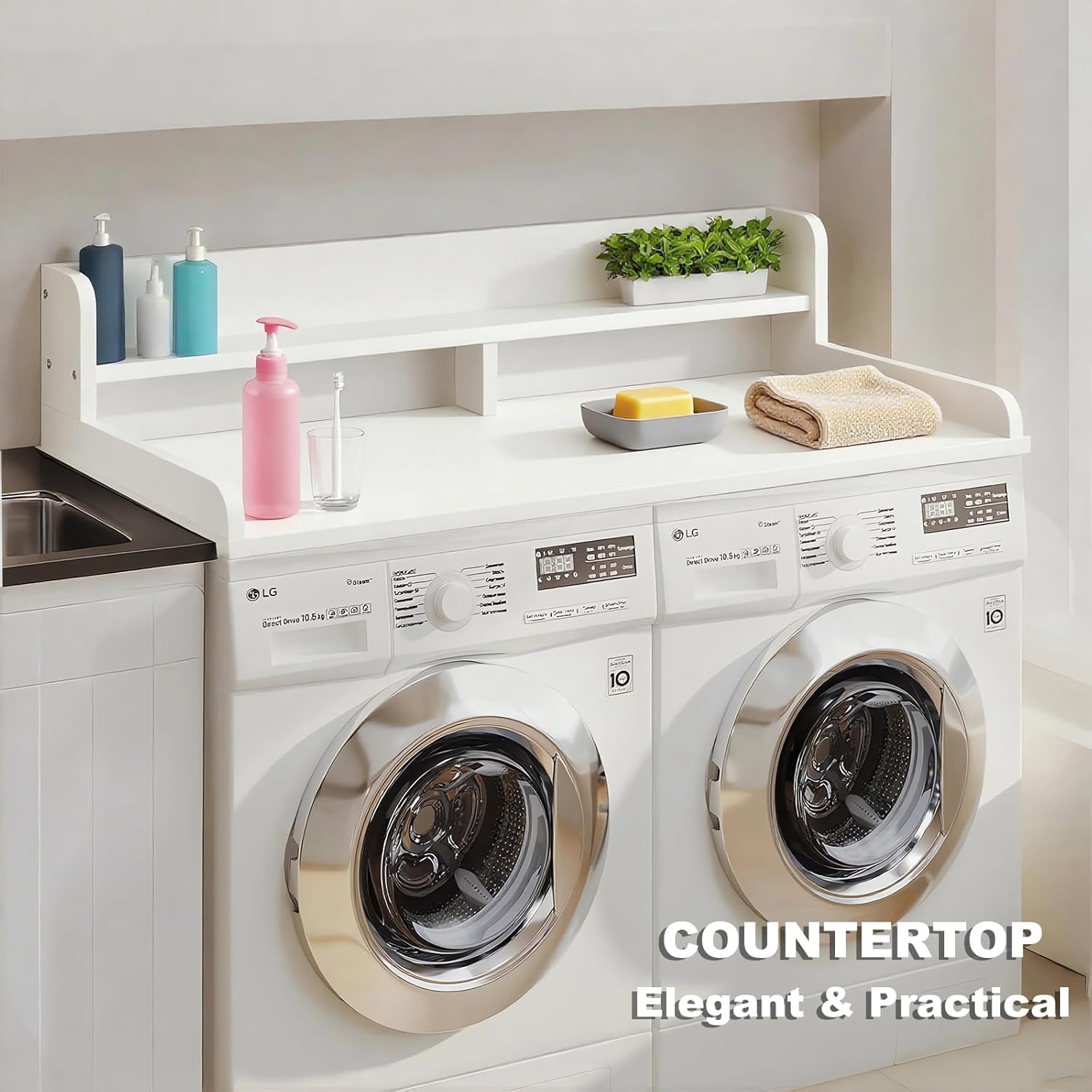 2-Tier Washer Dryer Countertop with 2.8