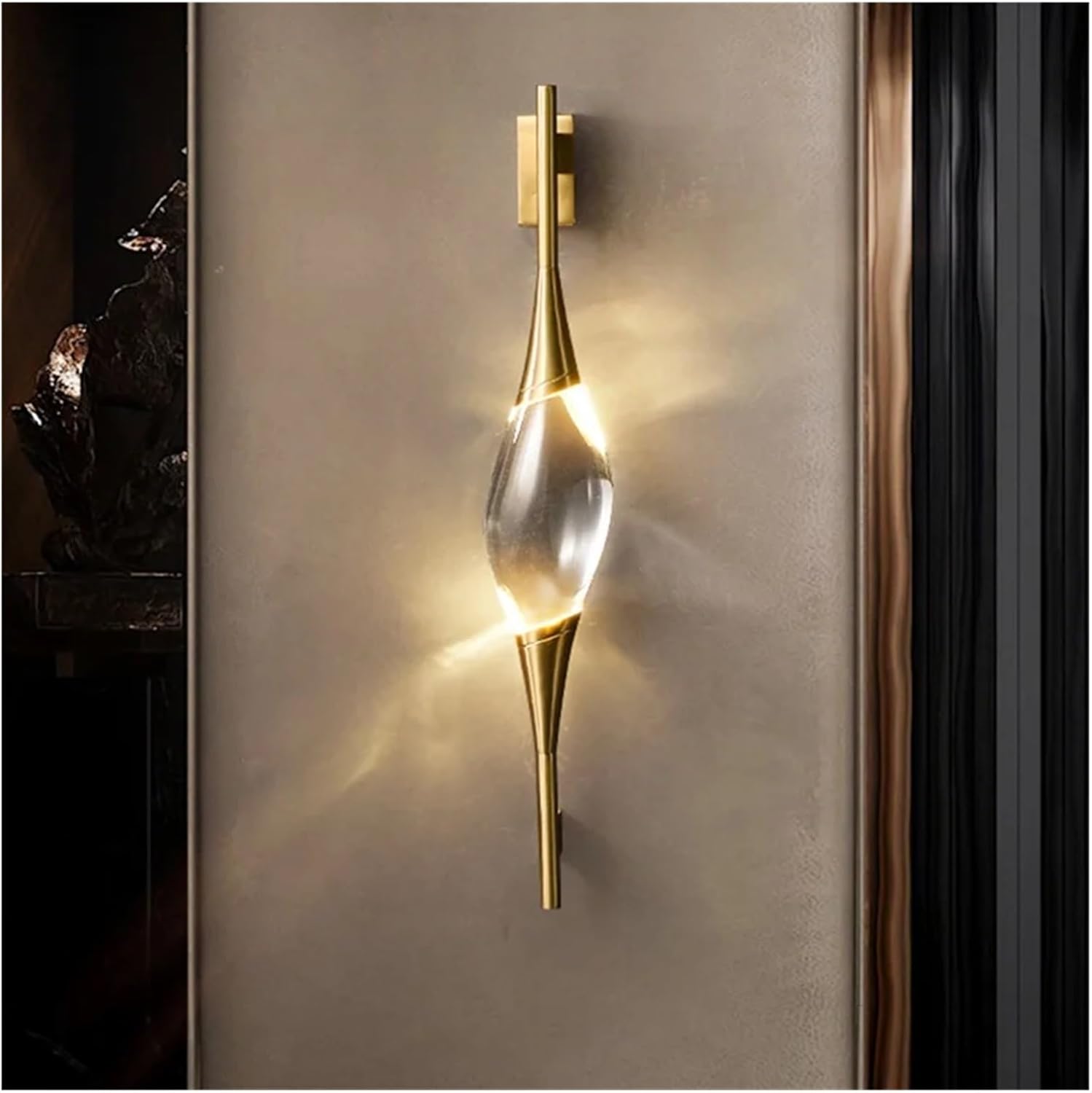 Copper Wall Lamp LED Postmodern Luxury Creative Lighting Indoor Fixtures Crystal Up Down Light,Household