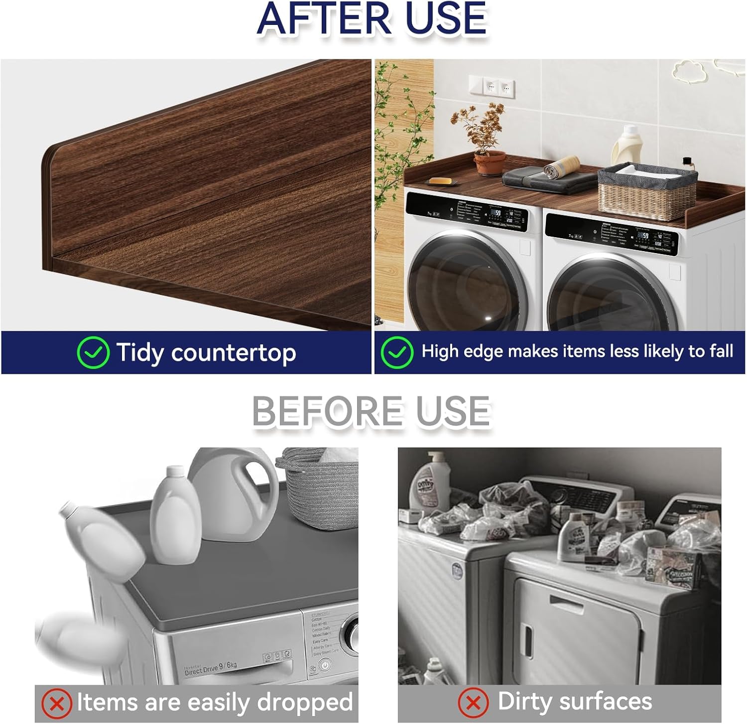 Walbest Washer Dryer Countertop, 54