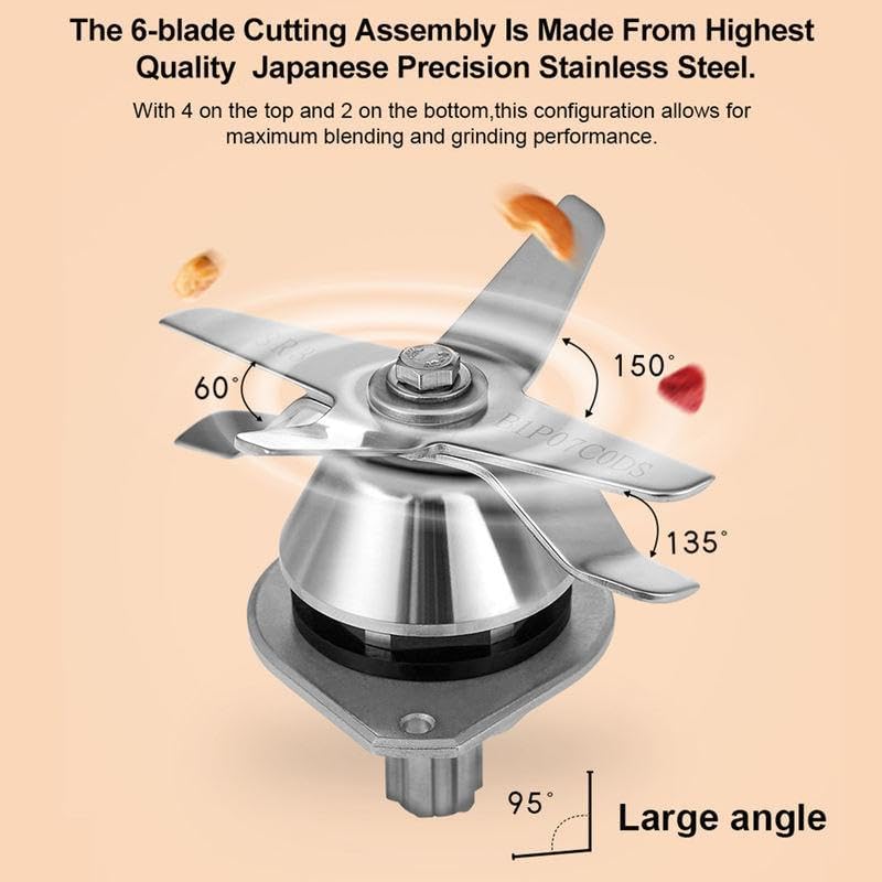 professional 2200w commercial blender with timer