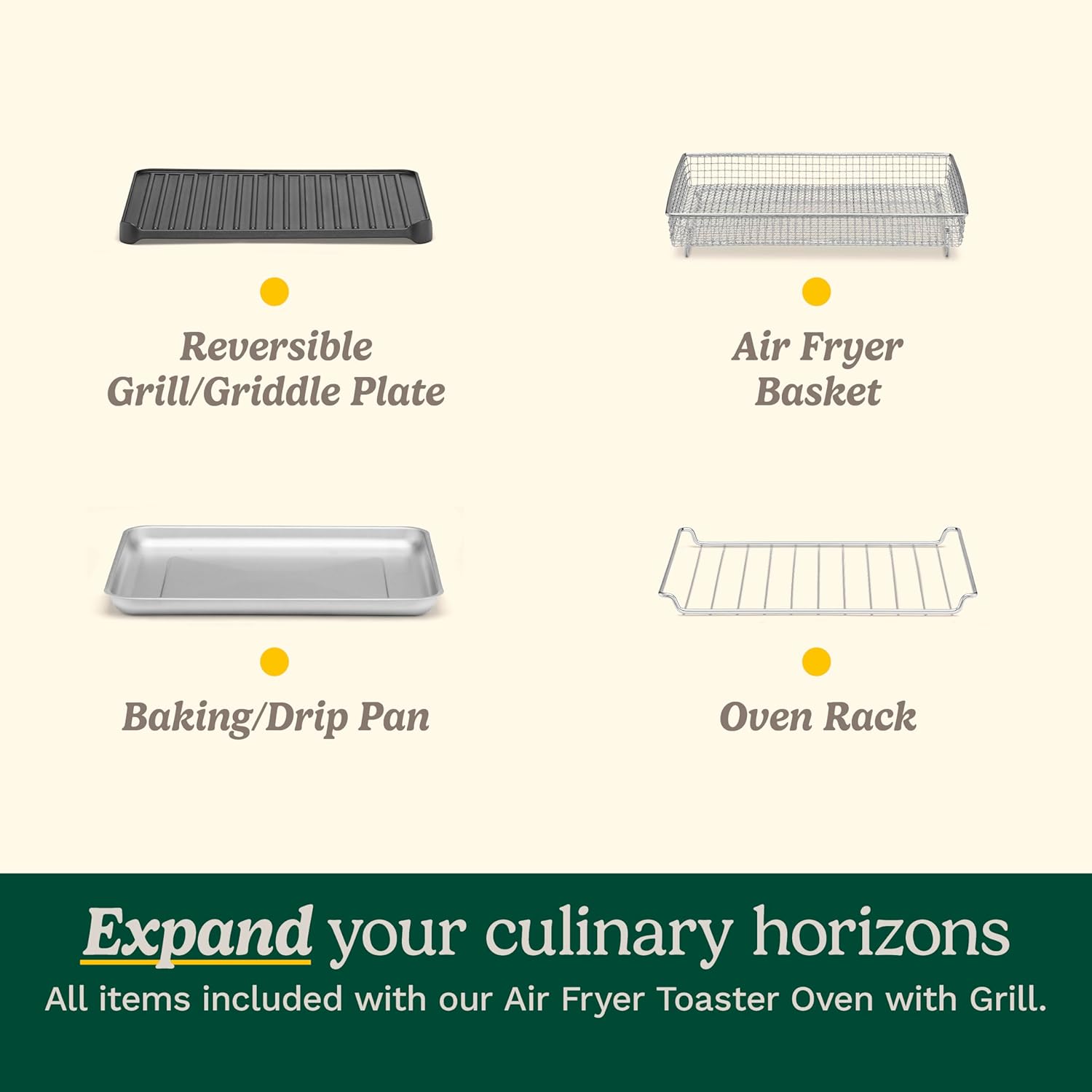 Cuisinart Air Fryer Toaster Oven with Grill, 1800W 8-1 Air Fryer Oven with Bake, Convection Bake, Grill, Broil and Warm Options, Large Capacity, 60-Minute Timer, TOA-70W, White