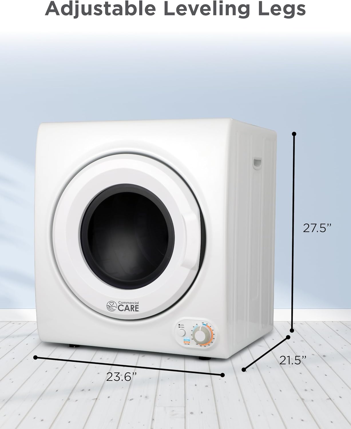 3.5 Cu. Ft. Portable Dryer, 120V Electric Dryer for Clothes, Holds Up To 13.2 lbs. or 6 kg. of Laundry, Stainless Steel Drum, 1500 Watts, White