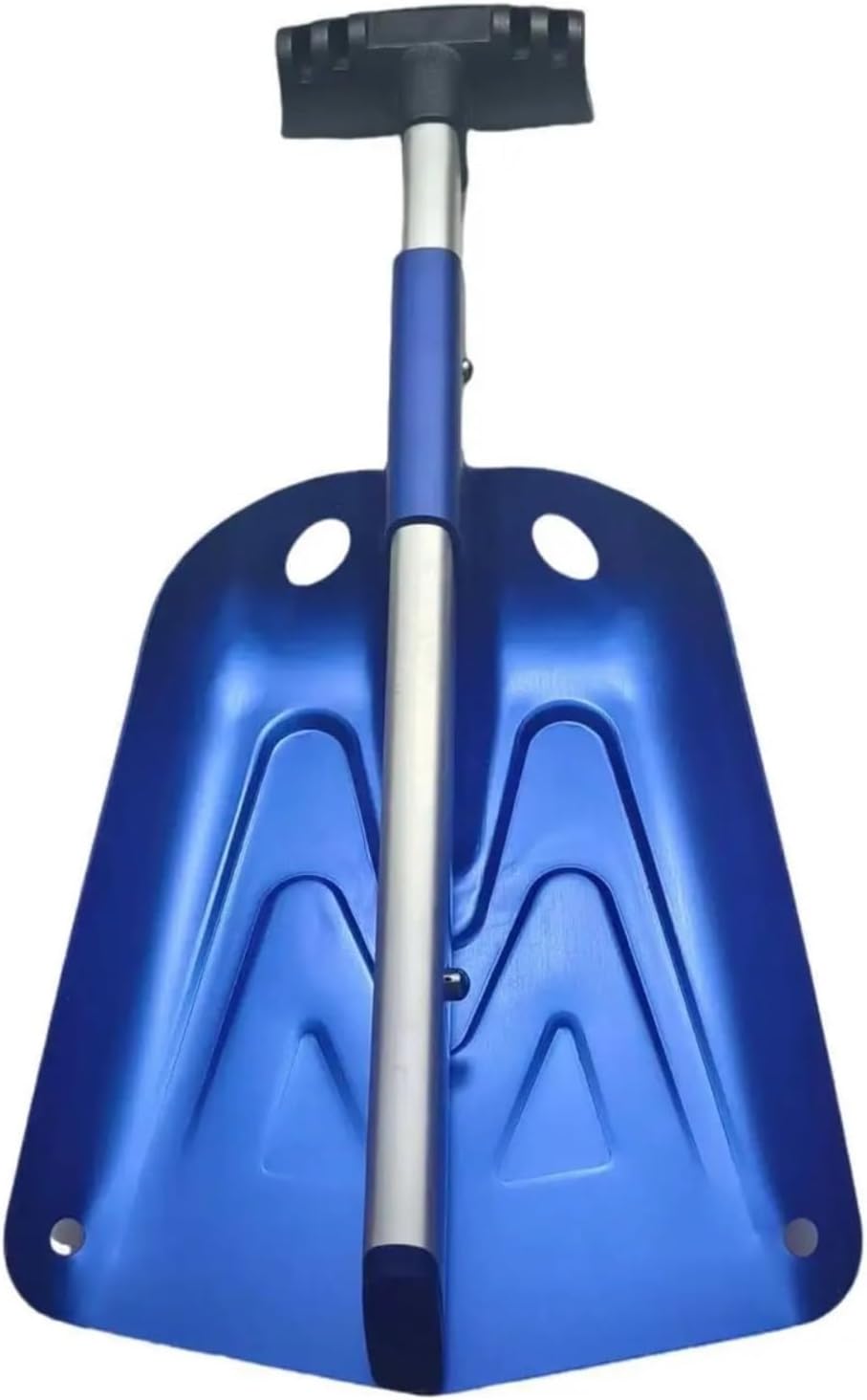 Outdoor Folding Telescopic Shovel, Aluminum Lightweight Portable Sport Utility Shovel, for Emergency Snow Removal Use(Blue)