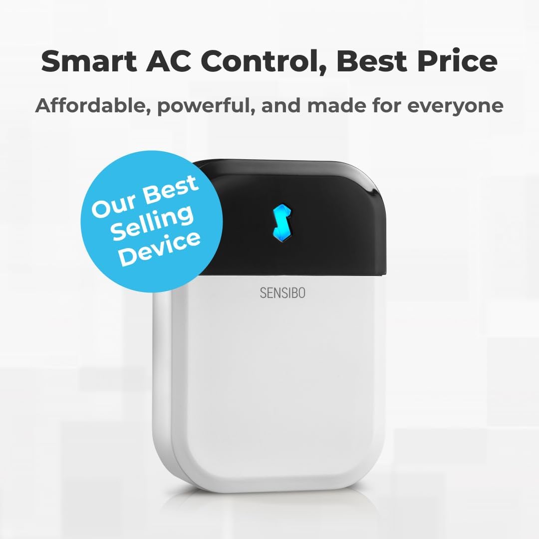 Sensibo Sky, Smart Wireless Air Conditioner Controller. Quick & Easy DIY Installation. Maintains Comfort with Energy Efficient. Automatic Wifi Thermostat Control App. Google, Alexa and Siri Compatible