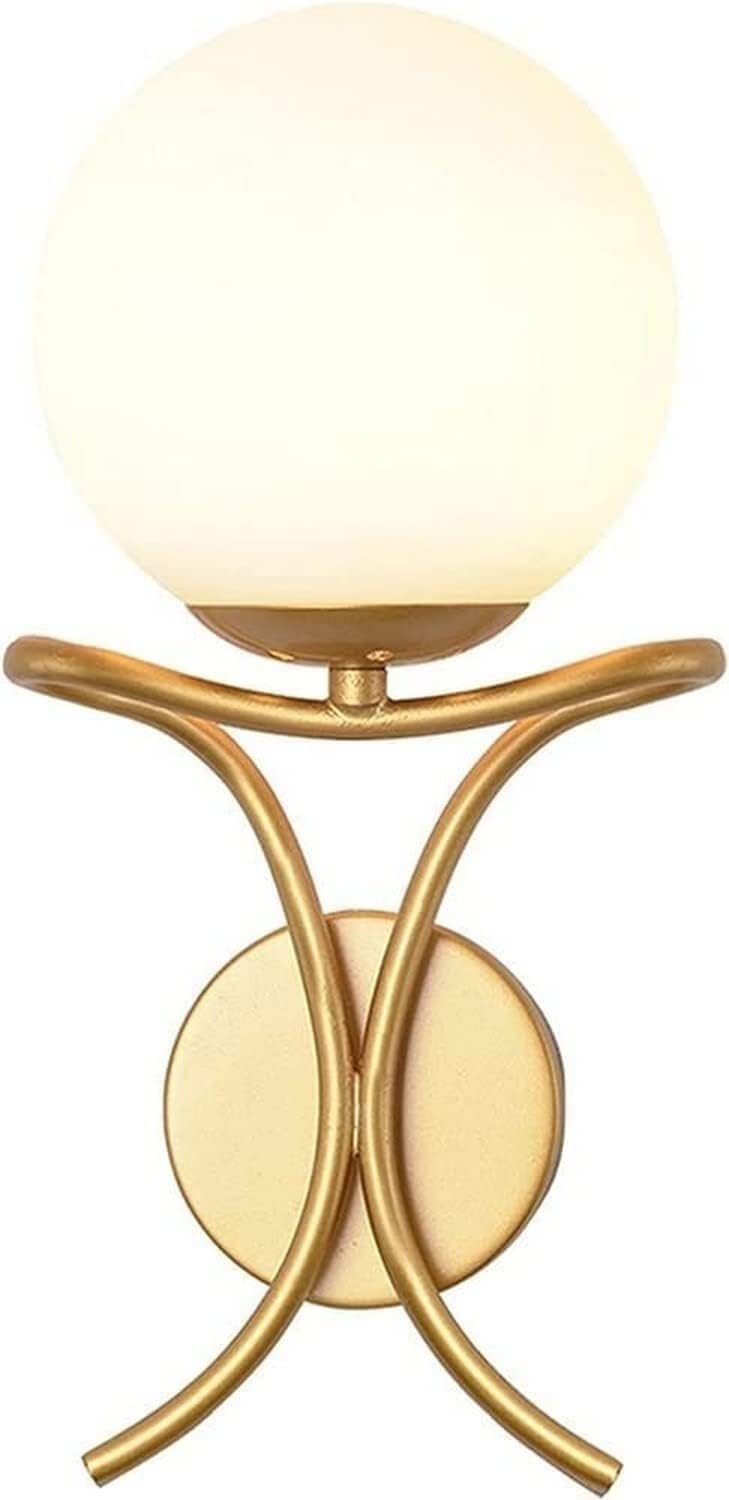 Modern Glass Ball Wall Light E27 Decoration Iron Metal Mount Sconce Fixture Living Room Decor Lamp,Household