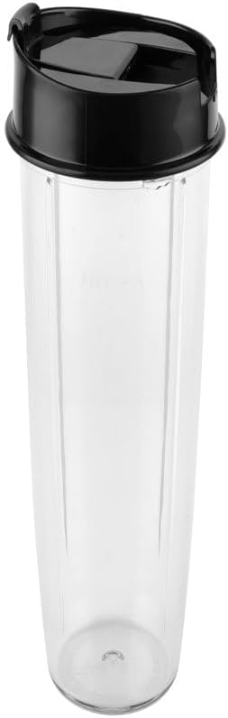 Black Single-Serve Blender with 1 Travel Lid, 16 oz, New Black