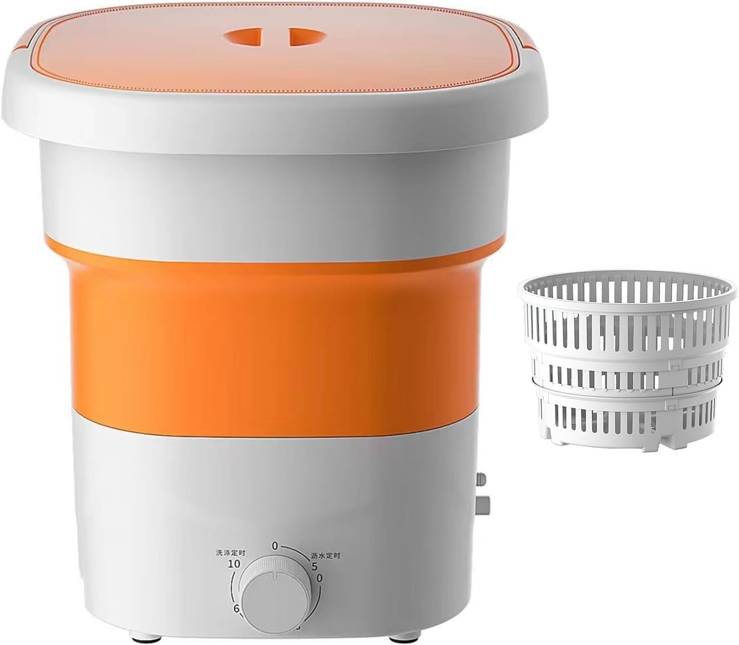 THAMBA 24L Large Capacity Mini Portable Folding Washing Machine, Sales are far Ahead Suitable for Any Occasion Small Washing Machine (Color : Orange)