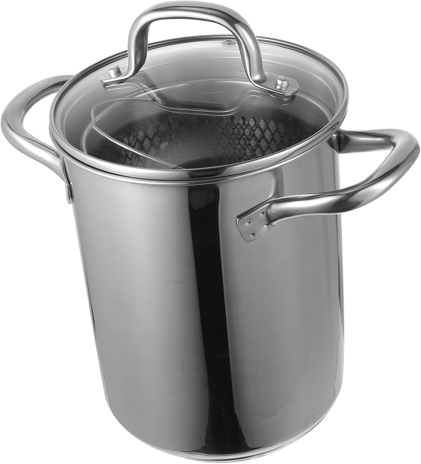 Zerodeko Stainless Steel Frying Pot with Basket Non Stick Energy Saving Kitchen Tempura Fryer for Heat Conduction and Insulation Volume for Whole Chicken Stewing