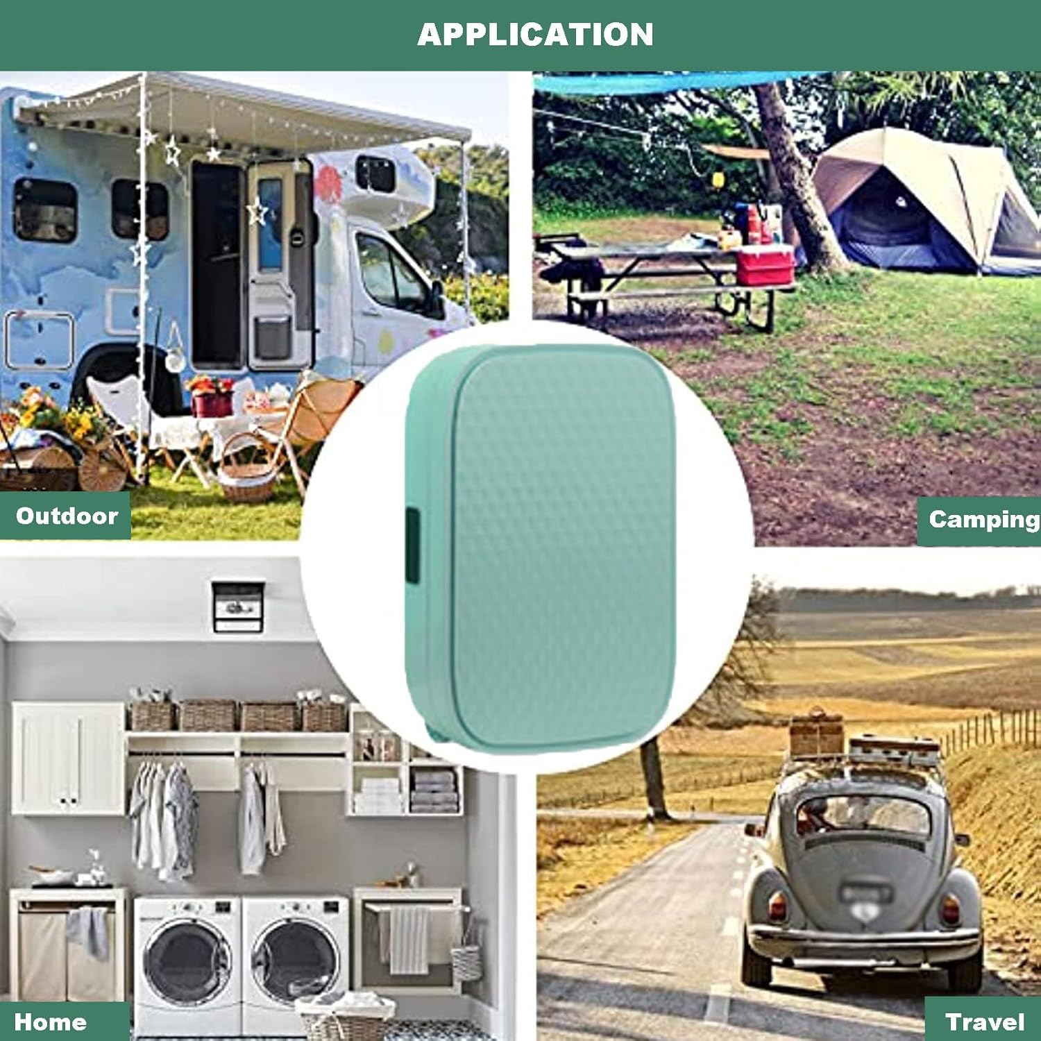 Travel Dryer - Foldable Drying Cabinet with Timing (30-300 Minutes) - Clothes Dryers with Castor - Hanging Clothes Steamer for Camping, Home - With 5 Clothes Racks,green