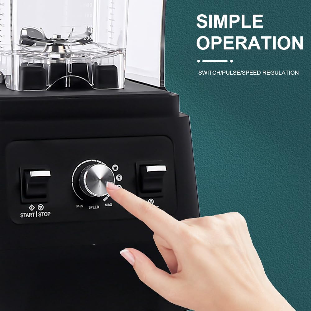 Professional Commercial Quiet Blender, Quiet Shield Blender for Shakes and Smoothies,Noise Reduction blender with Shield Quiet Sound Enclosure