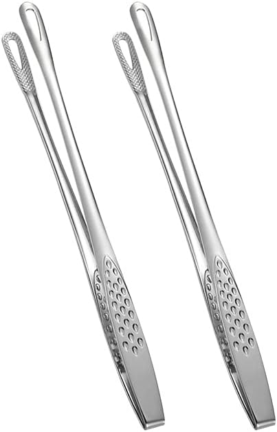 Cooking Tongs 2pcs Stainless Steel BBQ Tweezers Kitchen Accessories BBQ Grill Food Clip