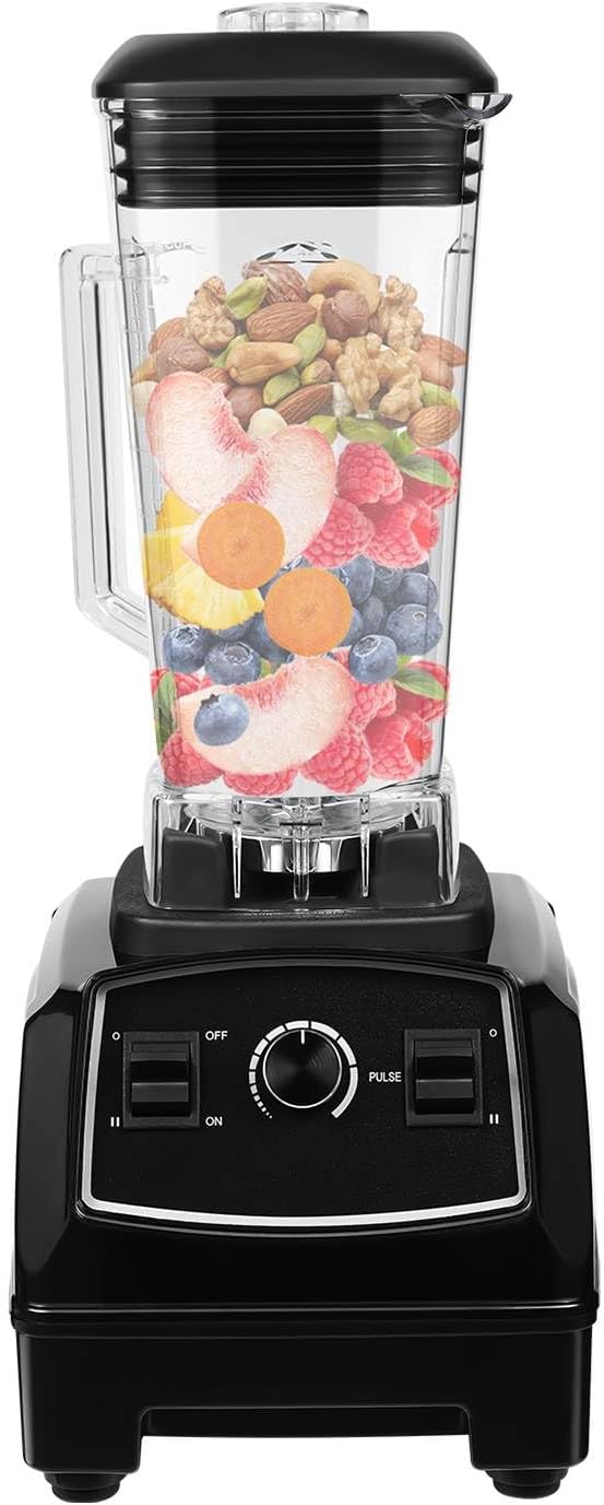 Household Grade Blender - 2200W High-Speed Professional Kitchen Blender with 6 Stainless Steel Blades, 2L BPA-Free Jar, Variable Speed Control, and Features for Smoothies