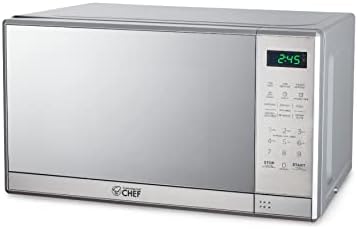 COMMERCIAL CHEF Small Microwave 0.7 Cu. Ft. Countertop Microwave with Digital Display, Stainless Steel Microwave & BLACK+DECKER 4-Slice Toaster Oven with Natural Convection, Stainless Steel