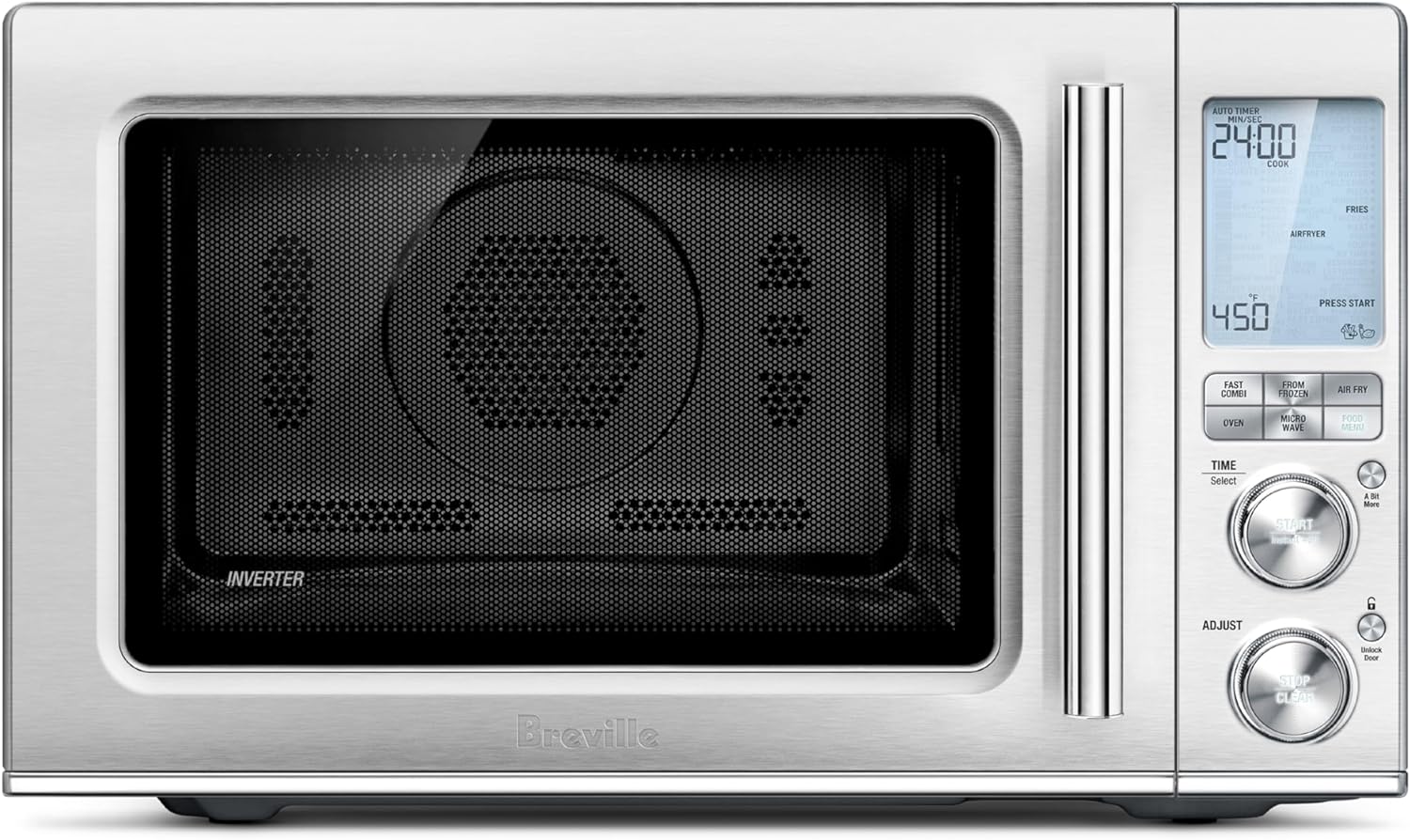 Breville BMO870BSS Combi Wave 3-in-1 Microwave, Air Fryer and Convection Oven, Brushed Stainless Steel