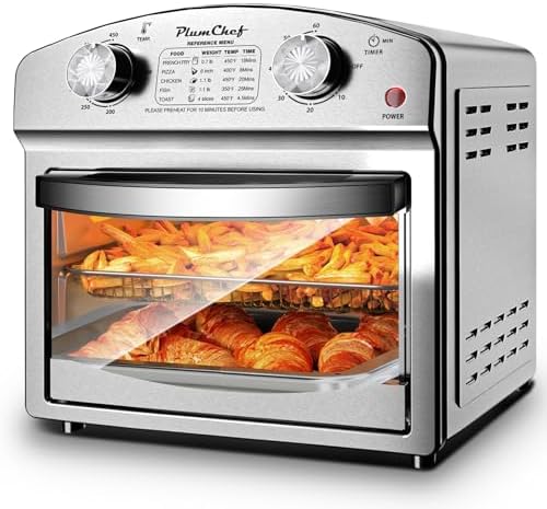 Air Fryer,13QT,360° Hot Air Circulation for Healthy Oil-Free Cooking，Multifunctional Convection Toaster Oven Air Fryer Combo, Time Control Contertop Oven & Stainless Steel Adjustable Temp