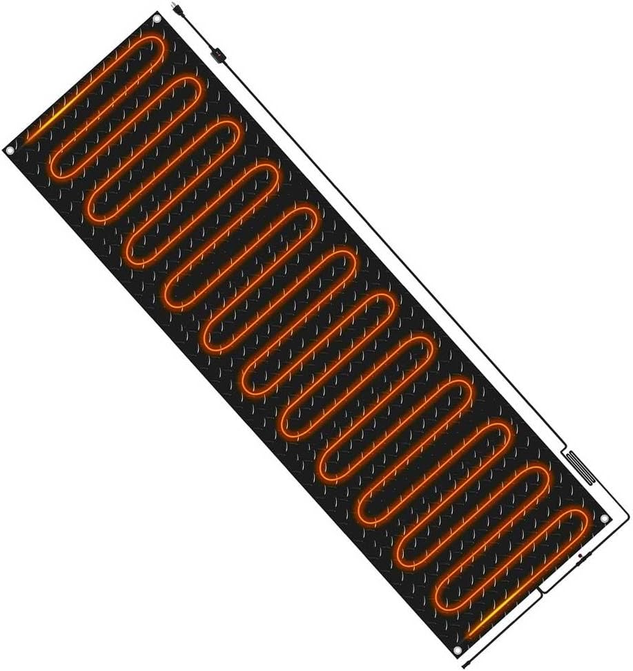 Heat Tracks Snow and Ice Meltings Matss Heated Snow Melting Mats Outdoor Heated Driveway Mats Snows and Ice Melting Pad with Power Cord for Winter Stairs, Steps,1Pcs/15In*10ft(38.1 * 304.8cm)